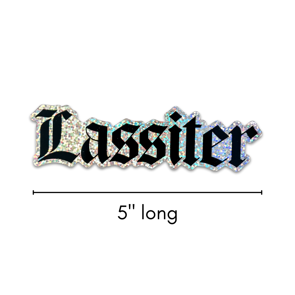 "Lassiter" 5" Glitter Sticker