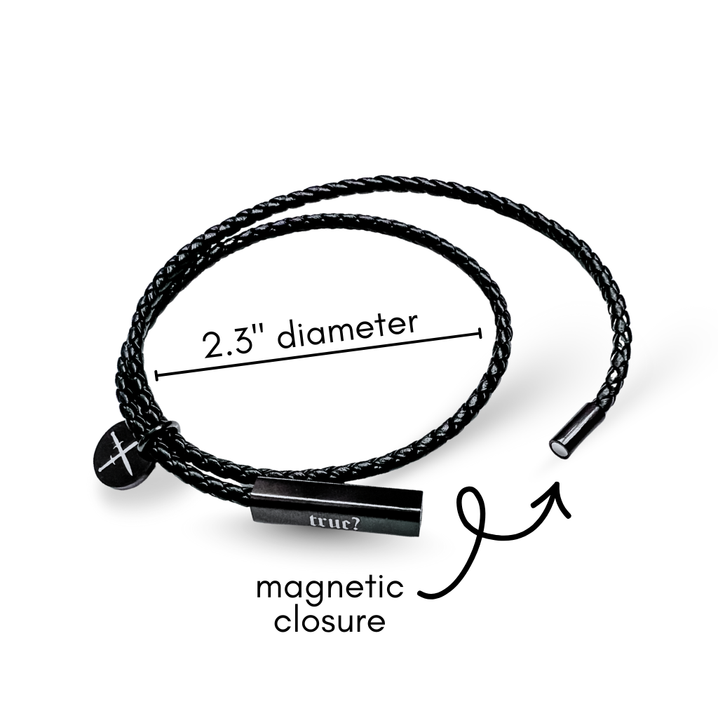 "True?" Genuine Leather Bracelet