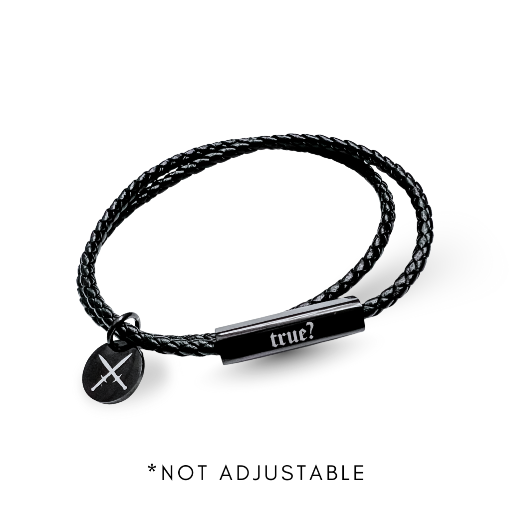 "True?" Genuine Leather Bracelet