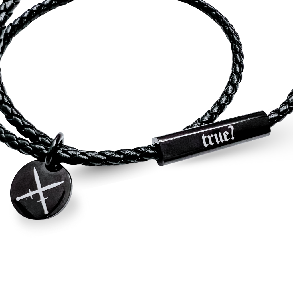 "True?" Genuine Leather Bracelet