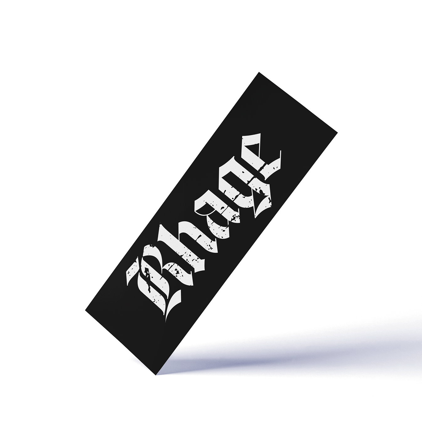 Black bookmark with 'Rhage' text on a white background