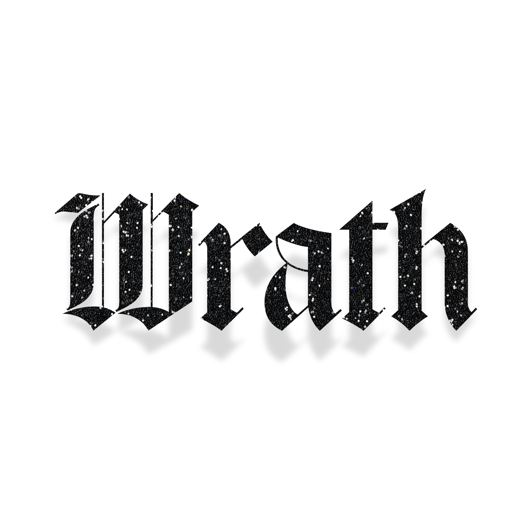 The word 'Wrath' in a stylized, gothic font on a white background