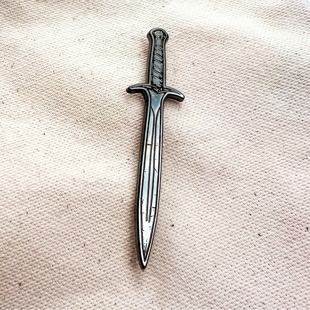 "Black Dagger" 2.5" Enamel Pin
