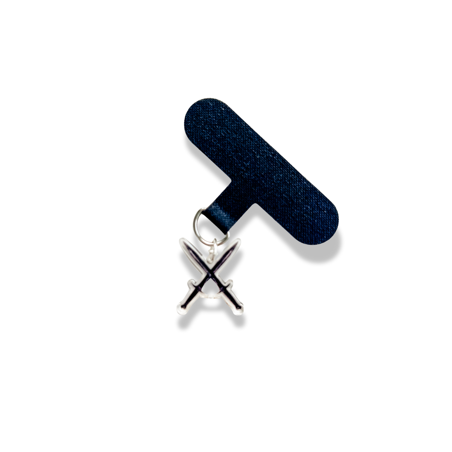 "Crossed Daggers" Acrylic Kindle Charm with Phone Tether
